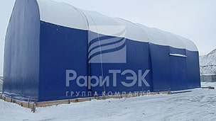 Hangar 24x12x10 m., Cementation workshop, Orenburg region.