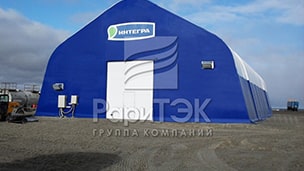 Hangar 30x18x10 m., For the repair of vehicles, Yamal Peninsula.