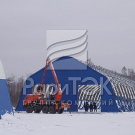 Hangar 60x18x10 service center for maintenance of vehicles, Irkutsk region.