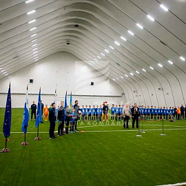 Футбольный манеж 43x66x18 м., г. Санкт - Петербург.
